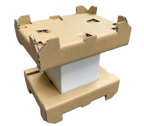 空間を作ることによって内容物を守る段ボール設計2
