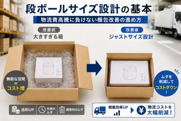 段ボールサイズ設計の基本｜物流費高騰に負けない梱包改善の進め方｜段ボール 包装設計マイスター
